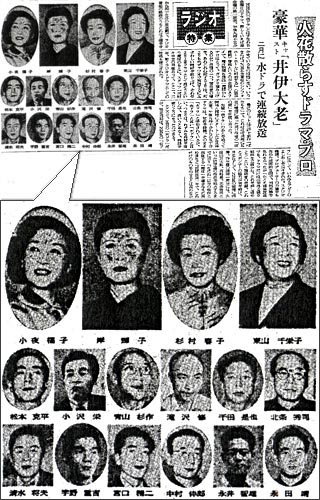 画像：昭和28年１月25日付け読売新聞夕刊「ラジオ特集」